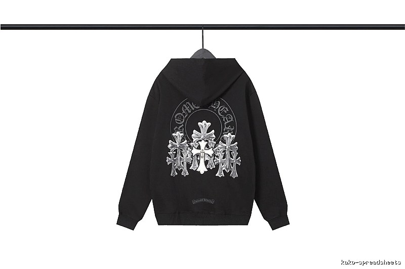 Chrome Hearts 2089-72 Black Cross Graphic Hoodie Easy Pairing