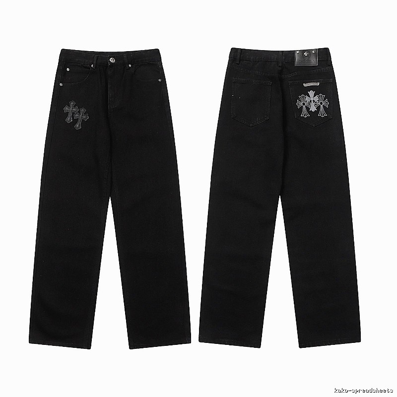 Chrome Hearts Classic Graphic jeans Light Denim Jeans with Travel-Friendly Style