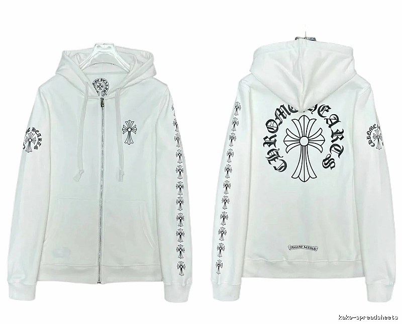 Chrome Hearts Cross Cool Style White Hoodie
