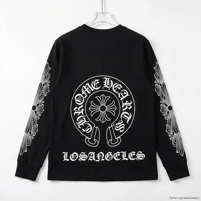 Chrome Hearts Cross Flower Dark Style Black Long Sleeve