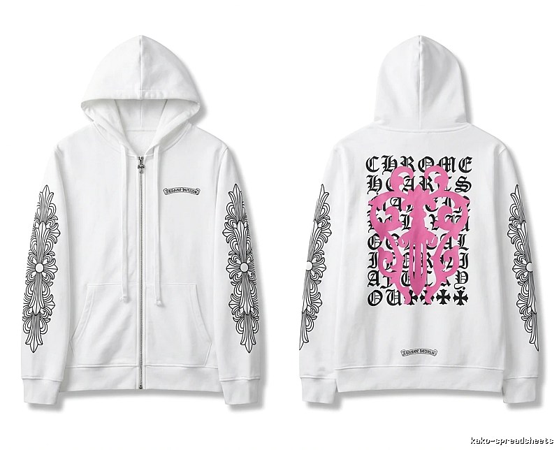 Chrome Hearts Cross Flower Trendy and Cool Style White Sweatshirt