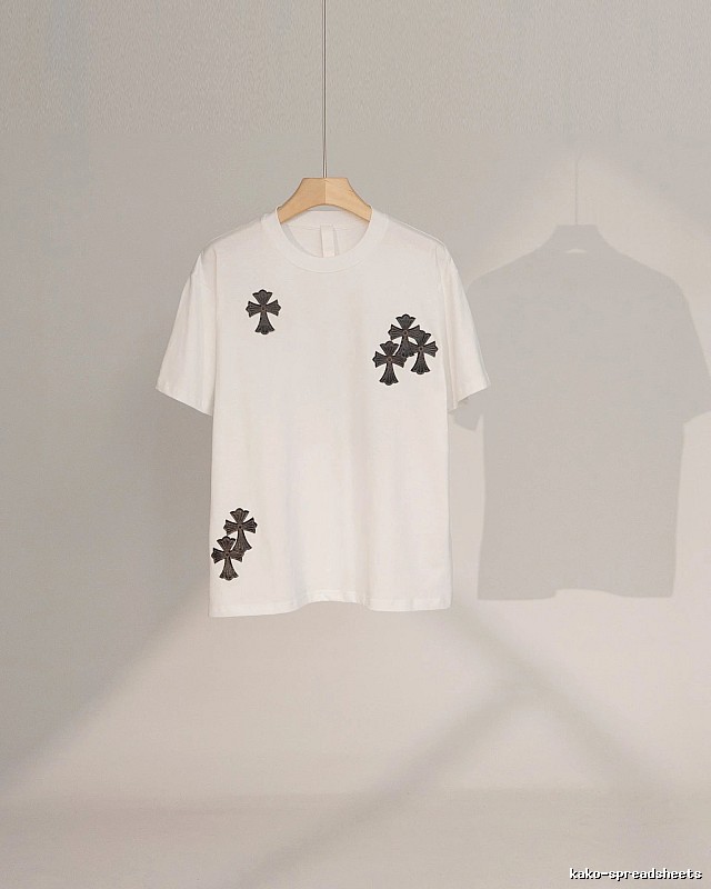 Chrome Hearts Cross Patch Street Style White T-Shirt