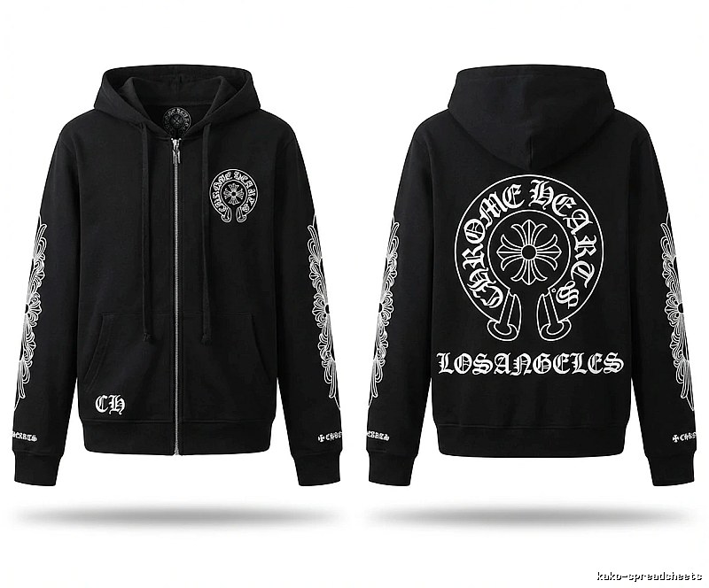 Chrome Hearts dark style black cardigan
