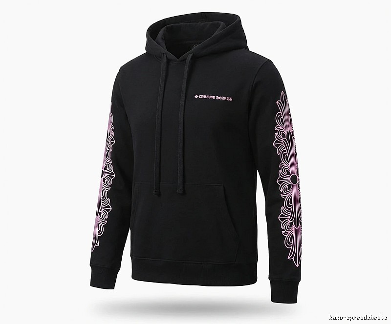 Chrome Hearts Gothic Style Black Hoodie