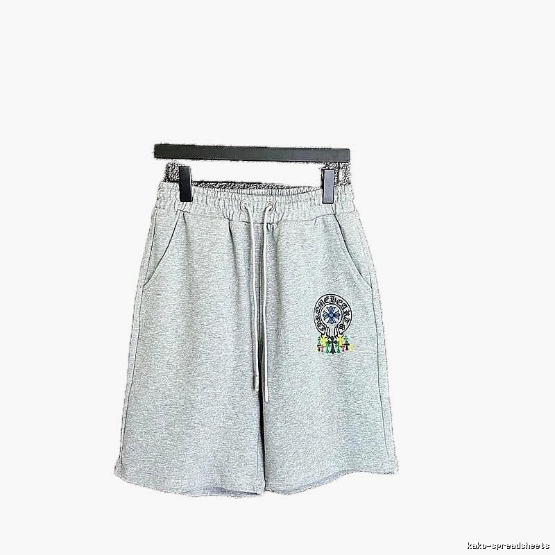 Chrome Hearts Grey Trendy Shorts