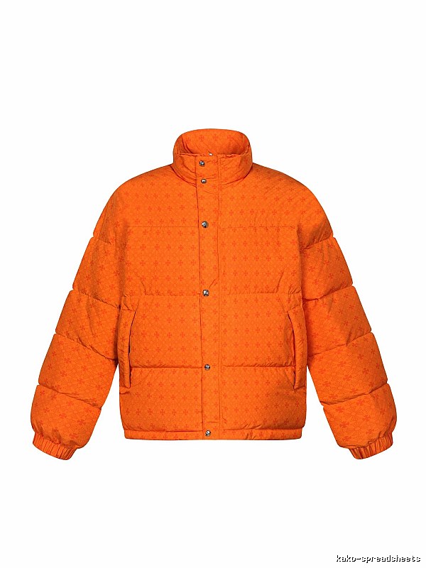 Chrome Hearts orange printed down jacket
