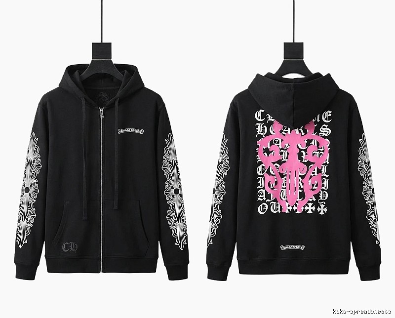 Chrome Hearts printed dark style hoodie