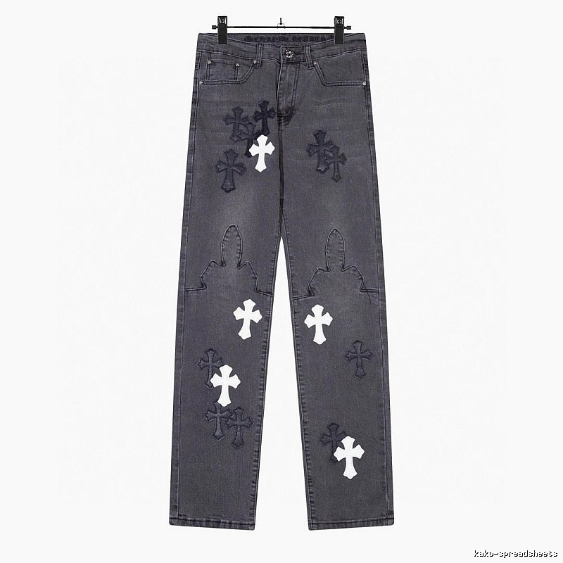 Chrome Hearts Relaxed Graphic jeans Light Denim Jeans with Designer-Inspired Detail