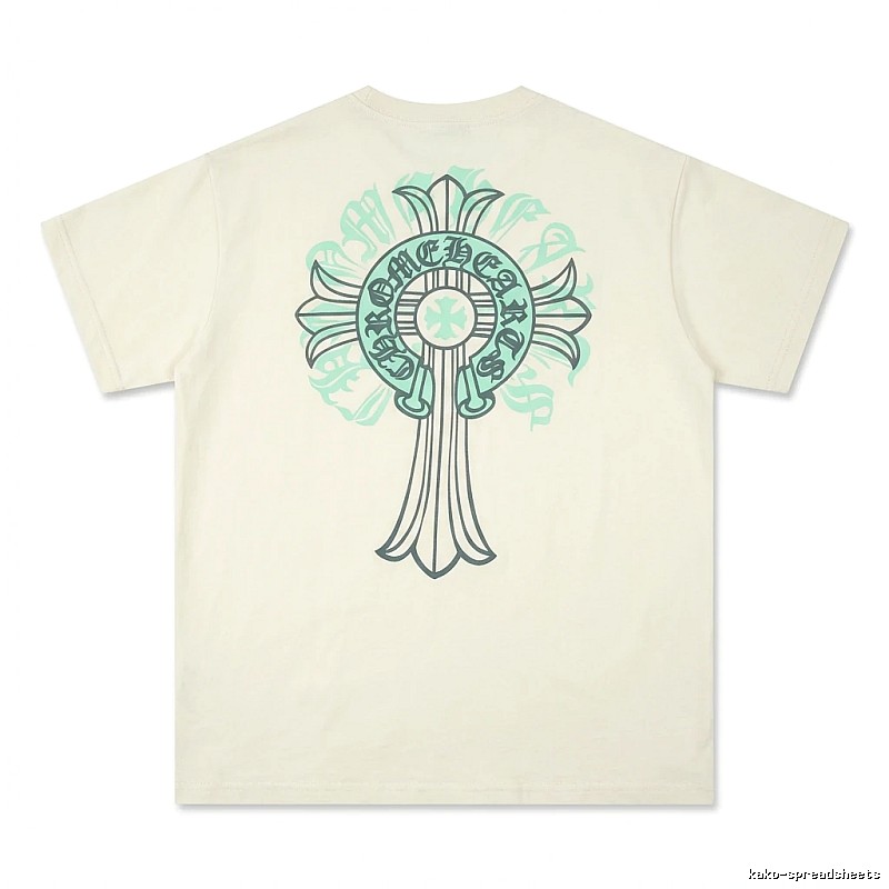 Chrome Hearts retro-style beige T-shirt