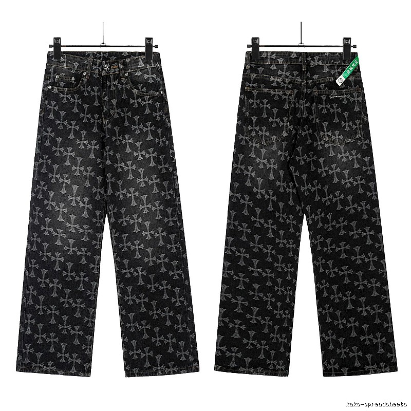 Chrome Hearts Statement Graphic jeans Light Denim Jeans for Easy Pairing
