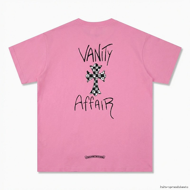 Chrome Hearts Trendy and Cool Style Pink T-shirt