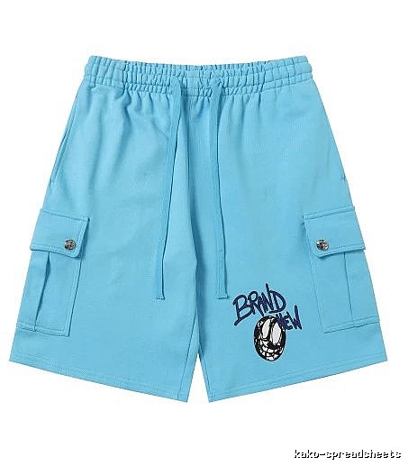 Chrome Hearts Trendy Cool Style Light Blue Shorts