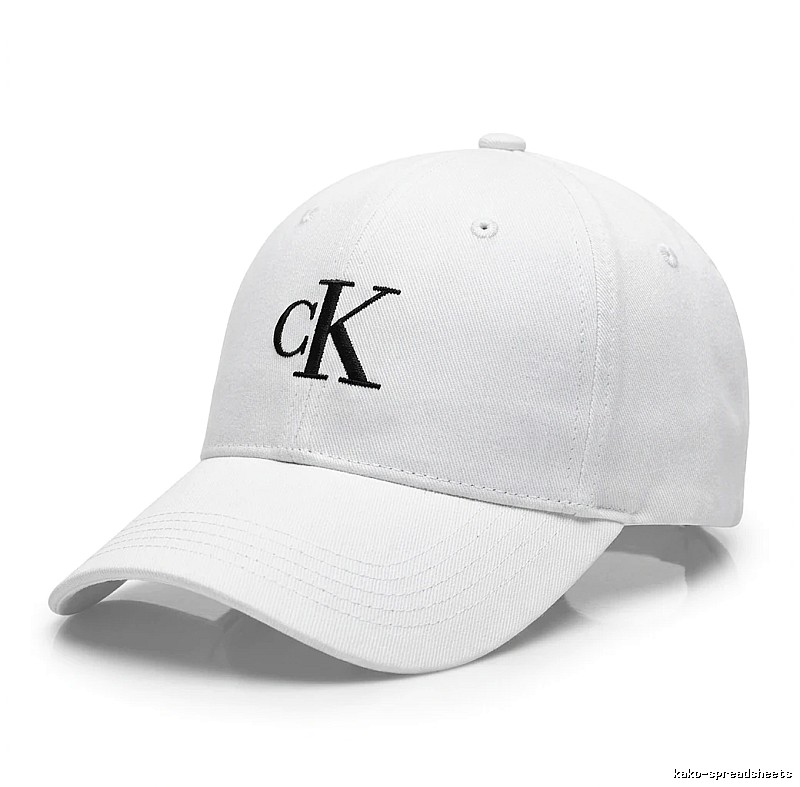 CK fashion brand simple style white hat