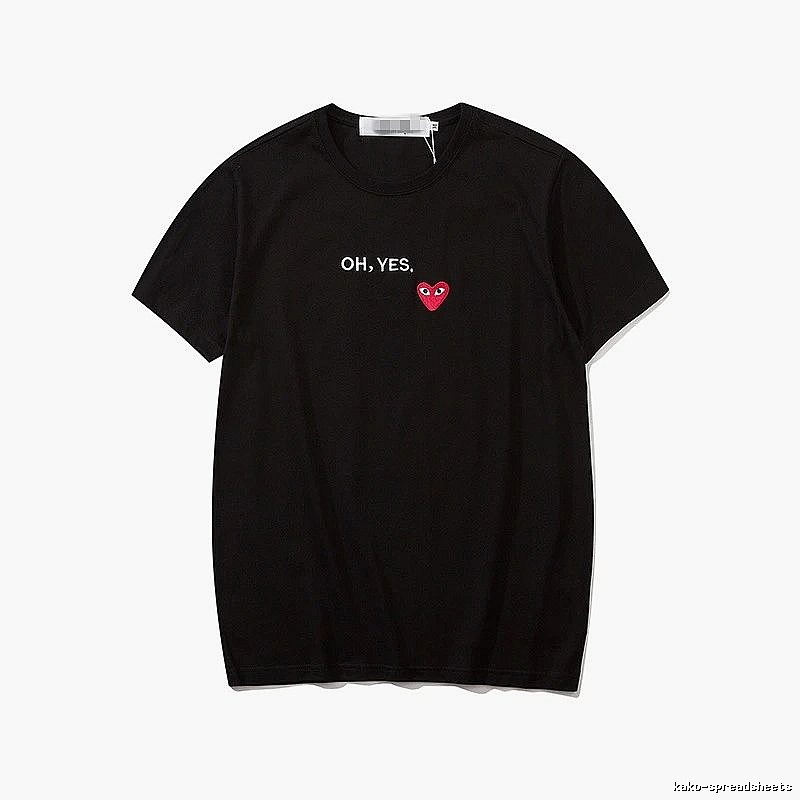 Comme des Garcons PLAY 2021-87 Black Style 2187 Heart Logo T-Shirt Logo Detail