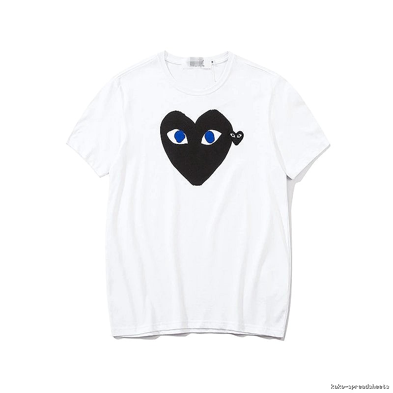 Comme des Garcons PLAY 2023-03 Black Style 2303 Heart Logo T-Shirt Poolside Style