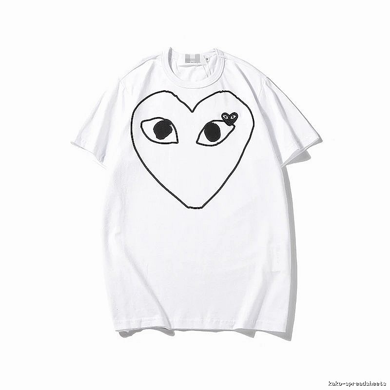 Comme des Garcons PLAY 2023-13 Black Style 2313 Heart Logo T-Shirt Bold Graphic