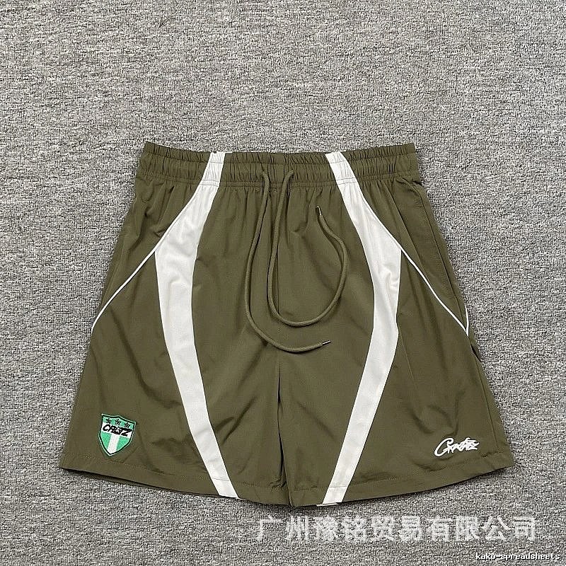 Corteiz Badge Street Style Military Green Casual Sports Shorts