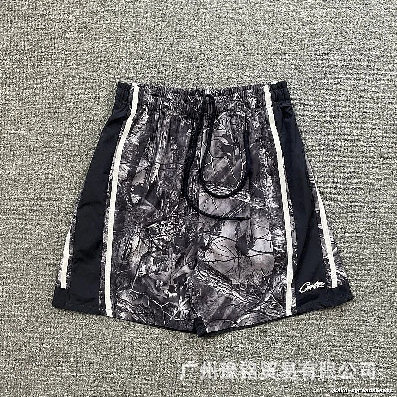 Corteiz Camouflage Collection Street Style Black and Grey Shorts