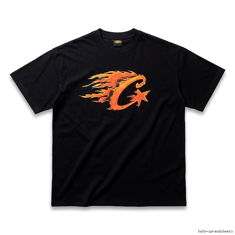 Corteiz Flame Wind Black T-shirt