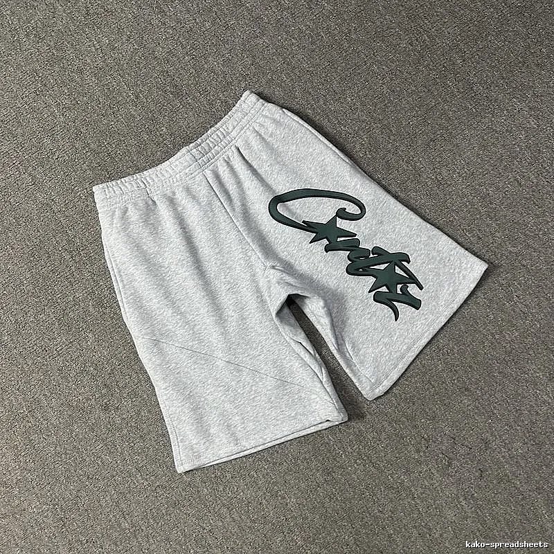 Corteiz letter-style grey shorts