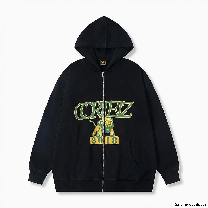 Corteiz Printed Trendy and Cool Black Sweatshirt