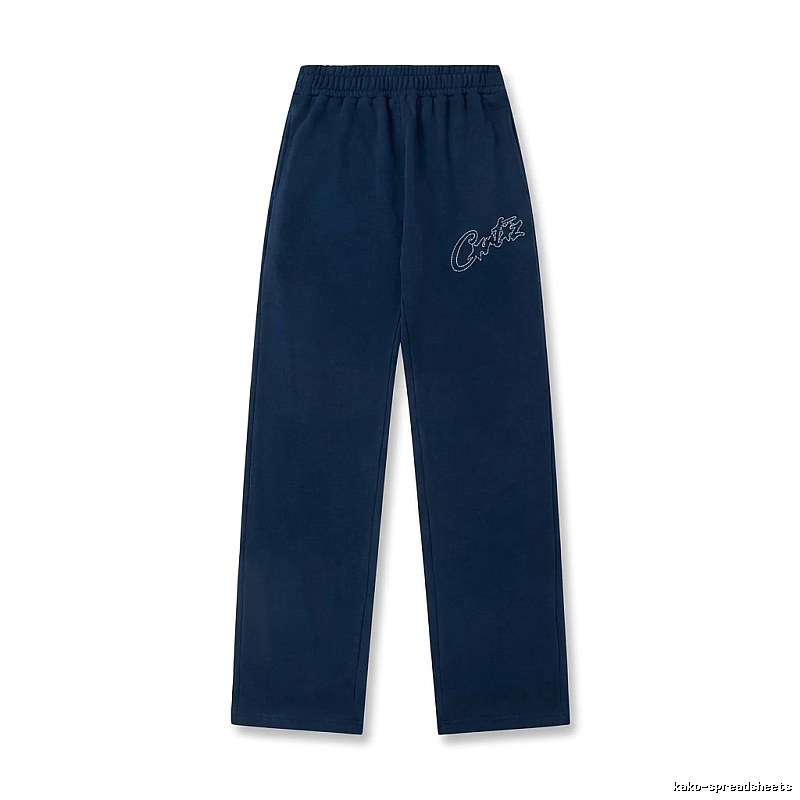 Corteiz simple style dark blue trousers