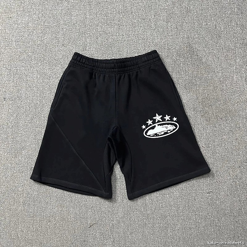 Corteiz Star Print Casual Black Shorts