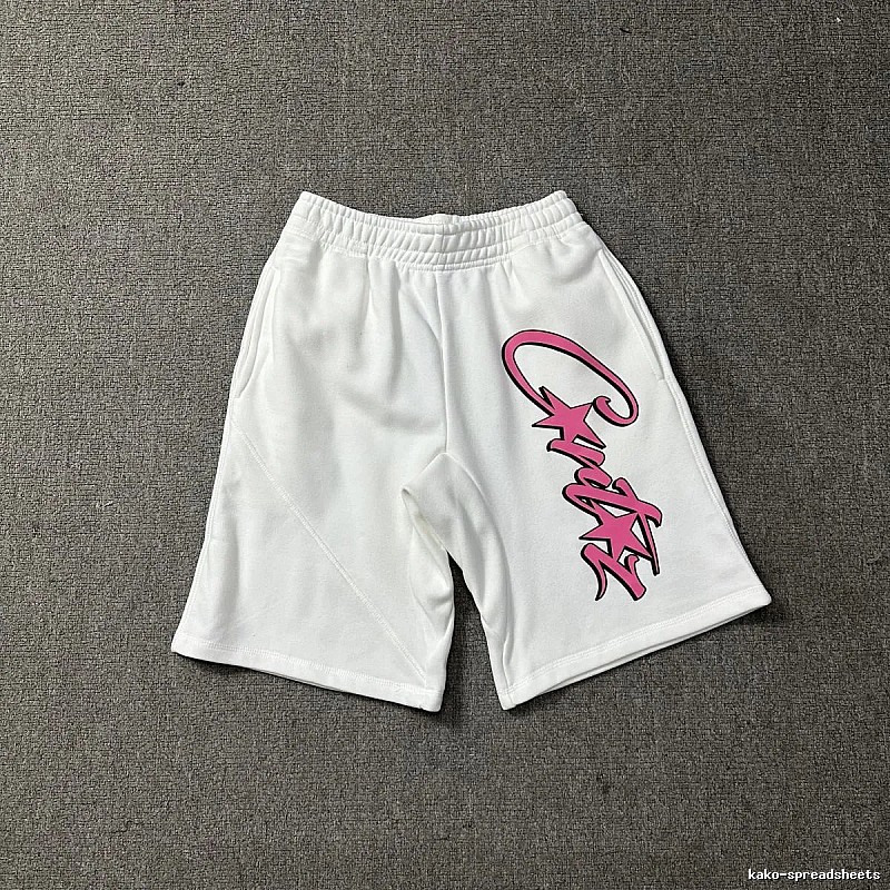 Corteiz trendy and cool style white shorts