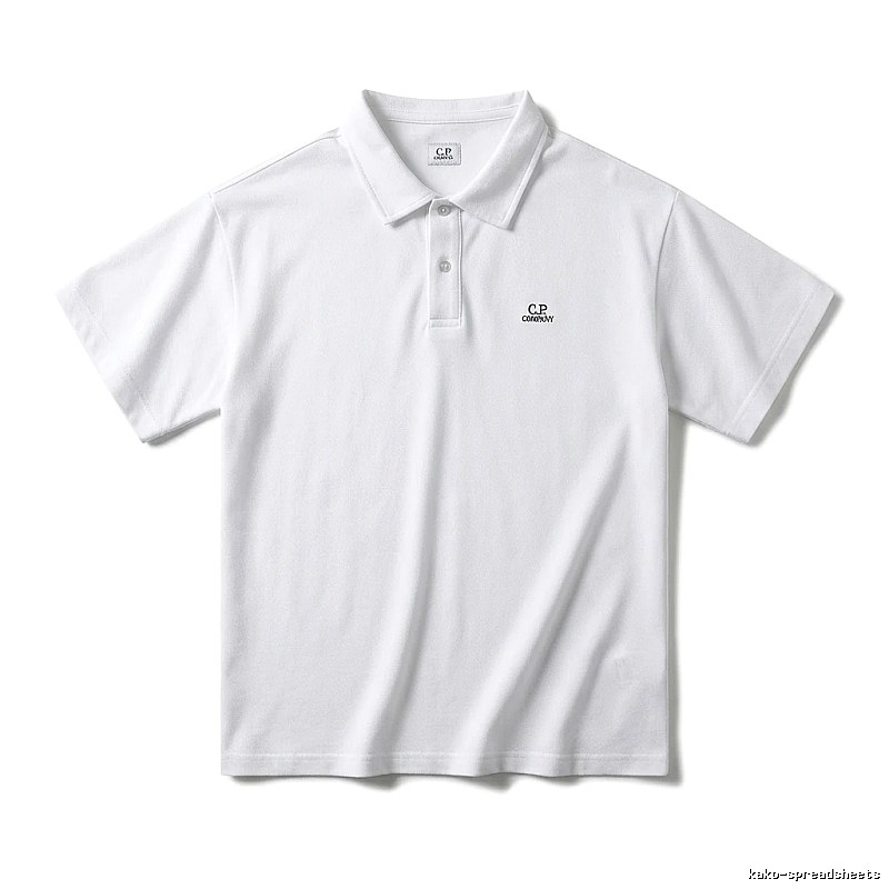 C.P simple style white Polo shirt