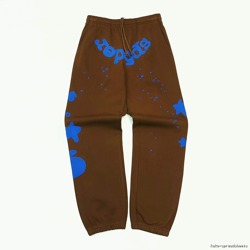 Daily Edit Sp5der Graphic Sweatpants - Brown