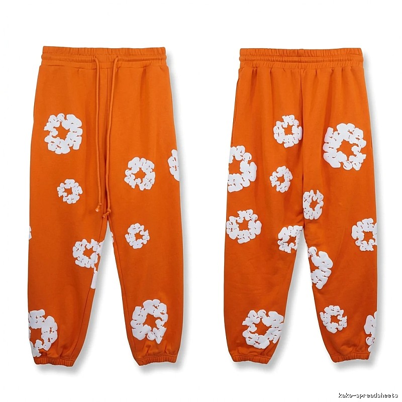 DENIM TEARS Printed Casual Orange Pants