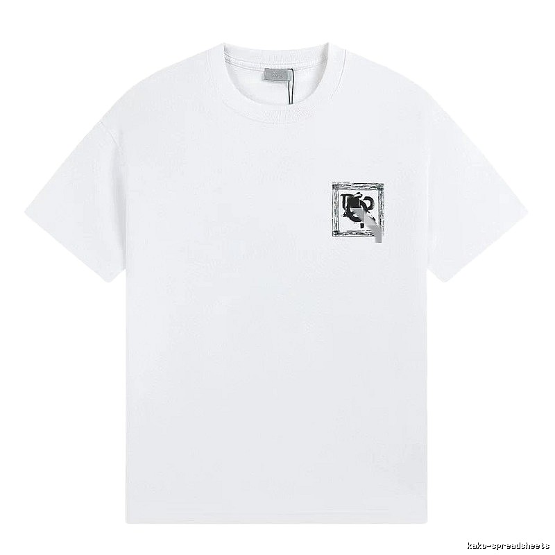 Dior Graffiti Print Minimalist Style White Short-sleeve T-shirt