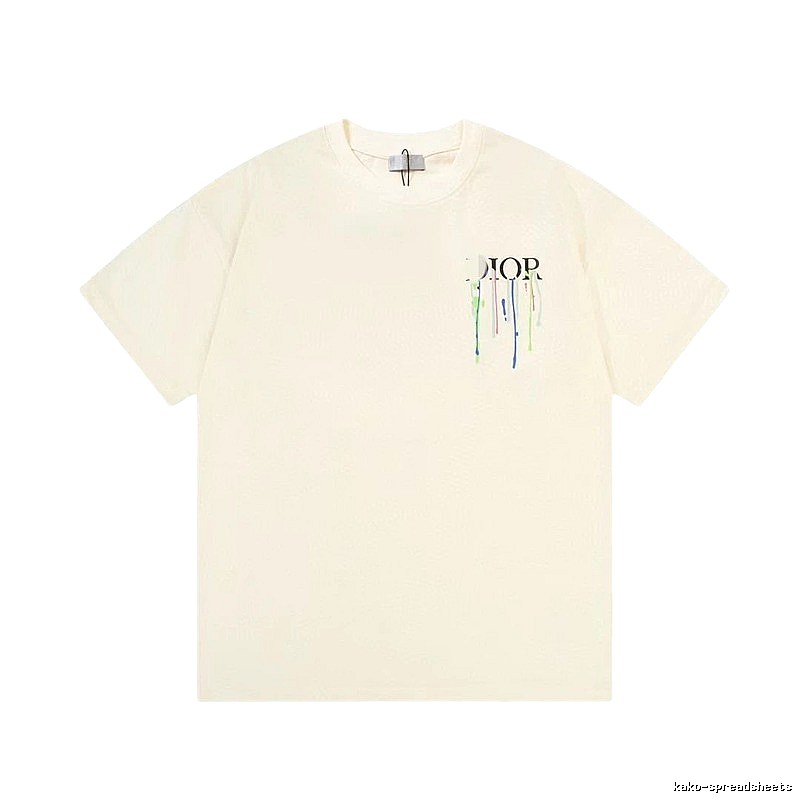 Dior Graffiti Print Street-style Off-white T-Shirt