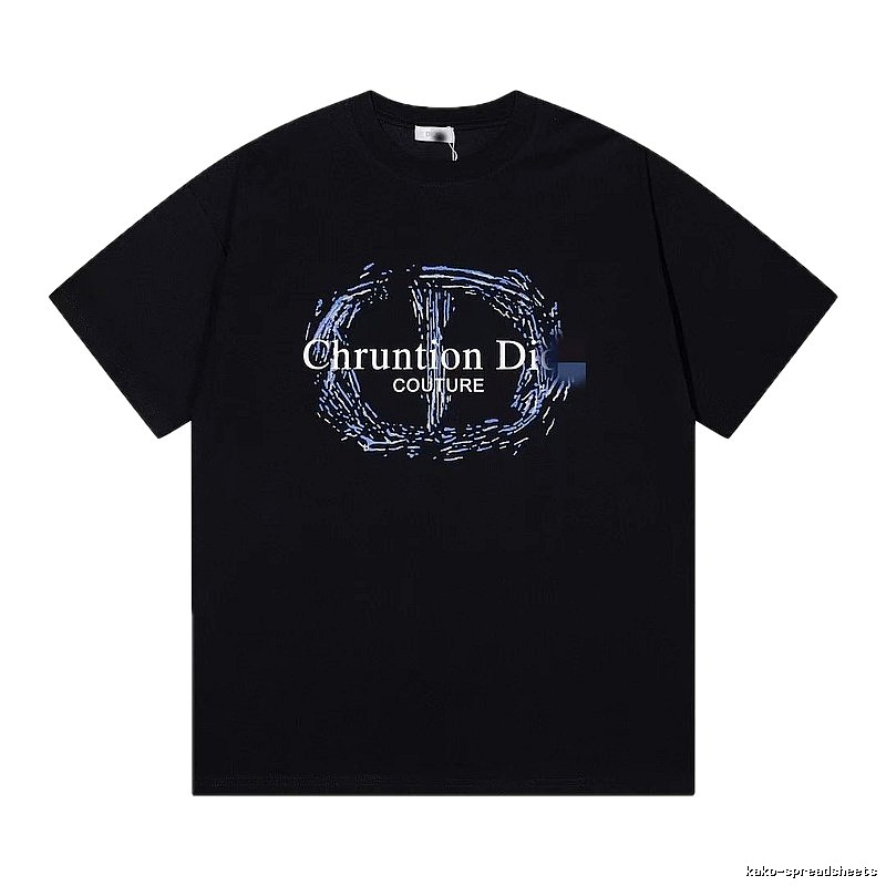 Dior Haute Couture Graffiti-style Black Short-sleeve T-shirt