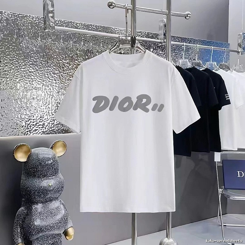 Dior Logo Printed Casual White T-shirt