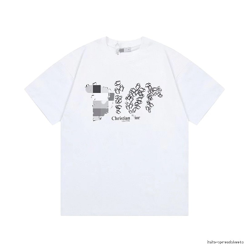 Dior Monogram All-Over Printed Trendy White T-Shirt