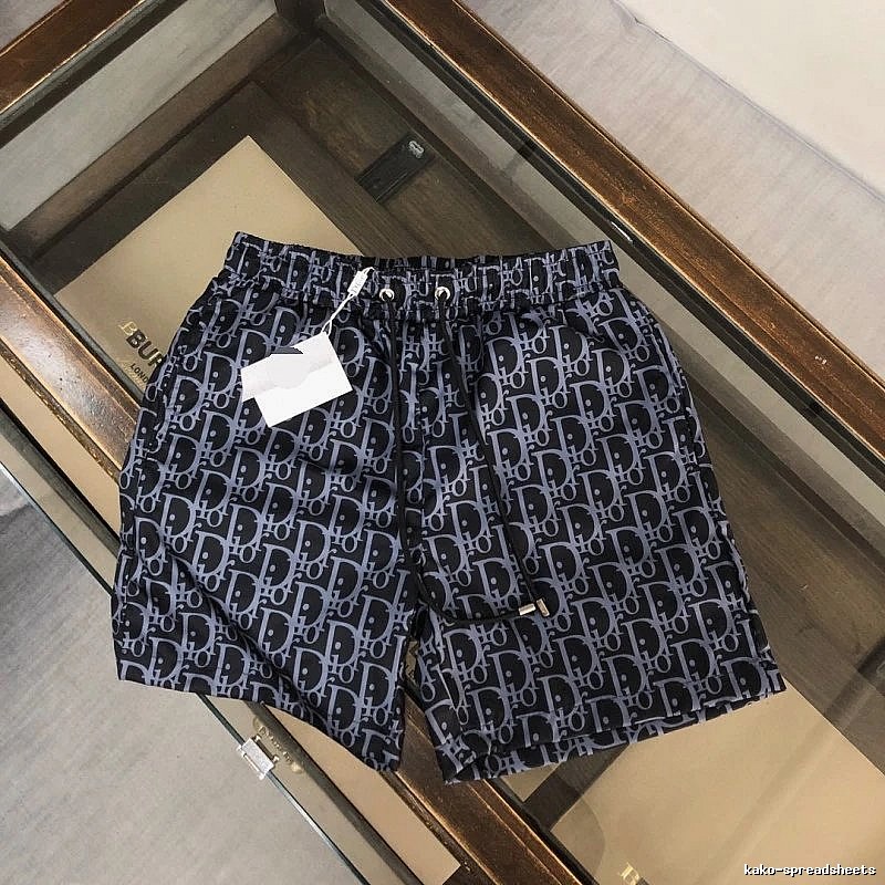 Dior Monogram Collection Trendy Style Black and Grey Shorts