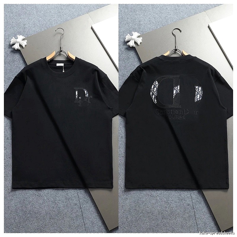 Dior Monogram Light Luxury Style Black Short-sleeve T-shirt