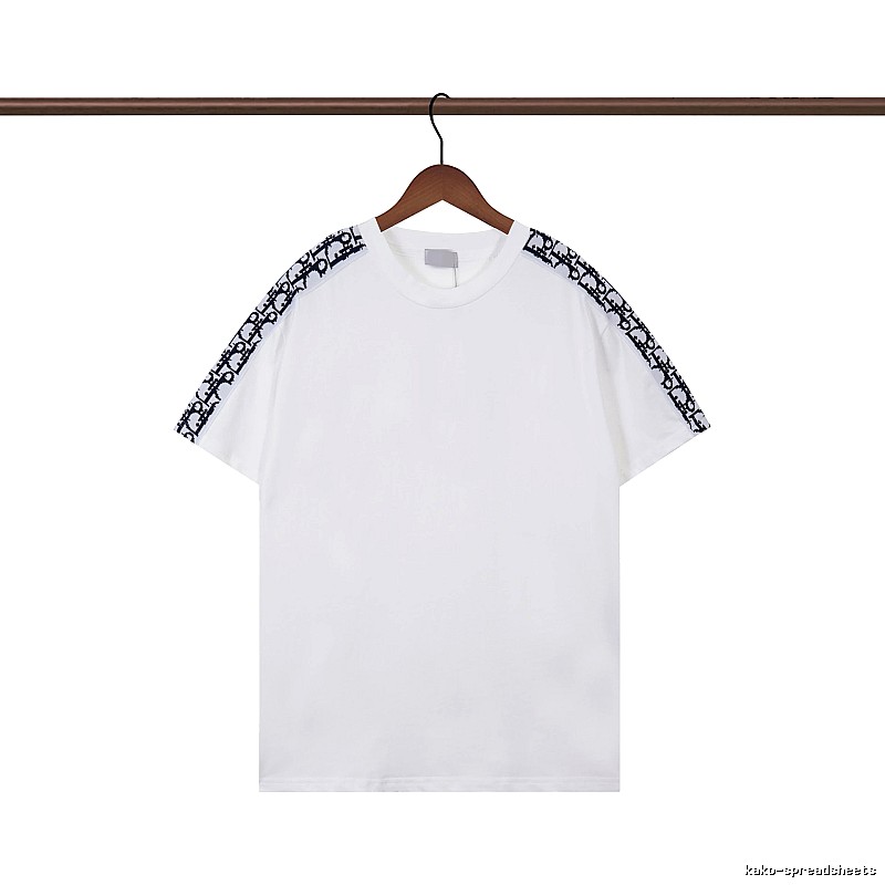 Dior Monogram Logo Tape Casual White T-Shirt