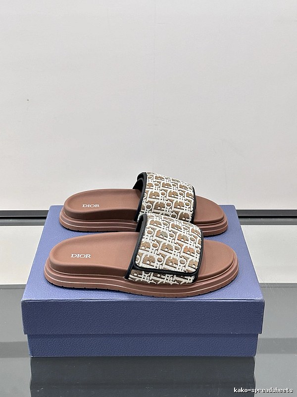 Dior Vintage-style Brown Monogram Slippers