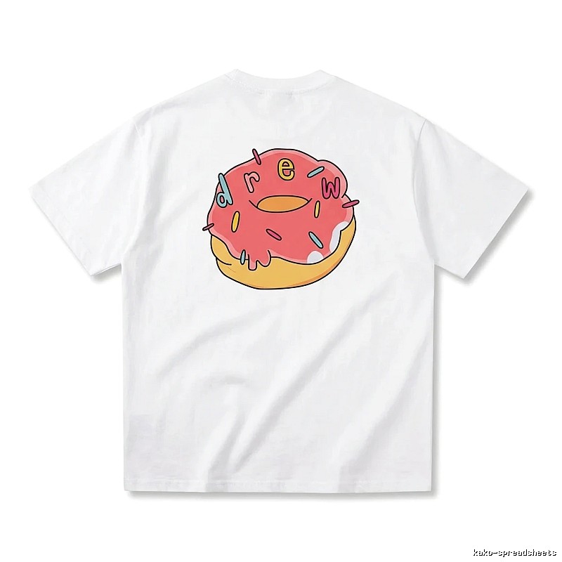 DREW Donut Cartoon White T-shirt