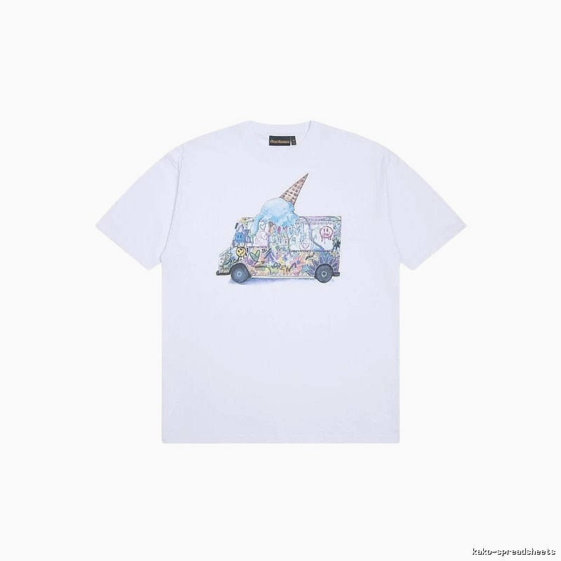 DREW Graffiti Ice Cream Truck Street Style White T-shirt