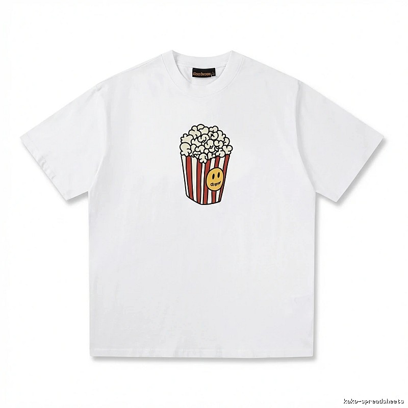 DREW Popcorn Print White T-shirt