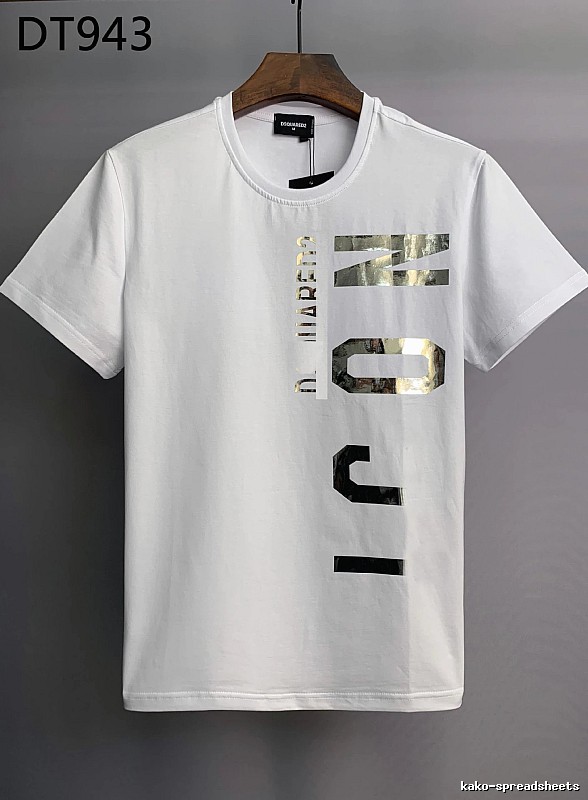 DSQ ICON Foil-stamped Trendy White T-Shirt