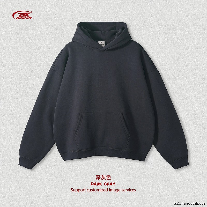 Easy Match Pullover hoodie Navy Blank Kangaroo for Everyday Use