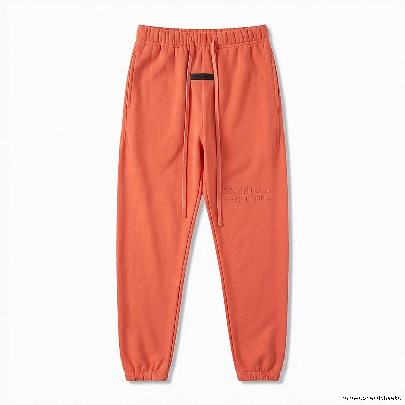 ESSENTIALS Basic Orange Sweatpants