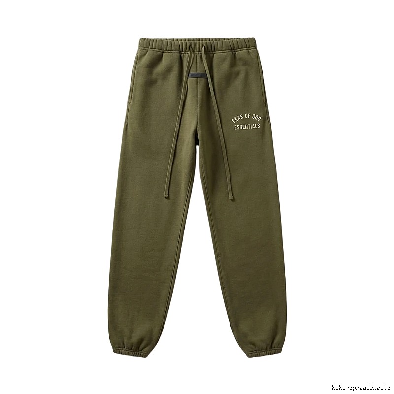 ESSENTIALS casual style olive green sweatpants