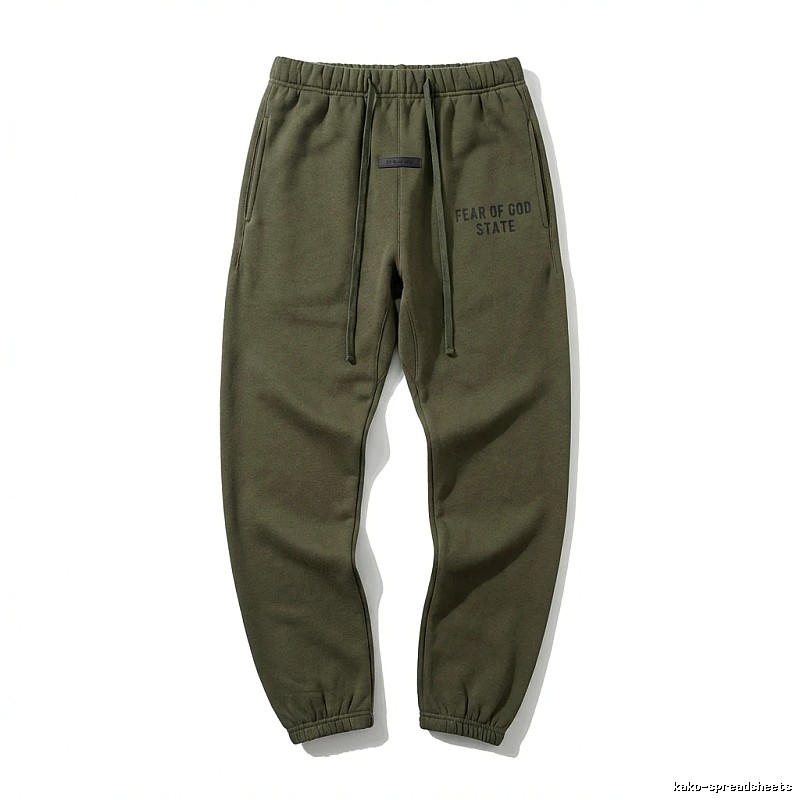 ESSENTIALS casual style olive green sweatpants