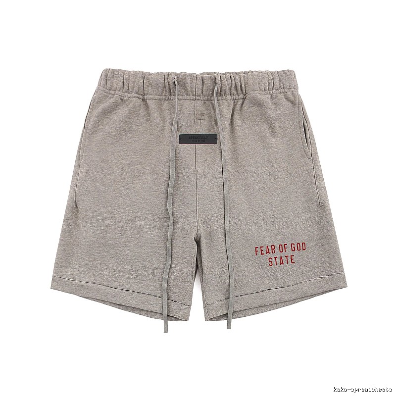 ESSENTIALS minimalist light gray shorts