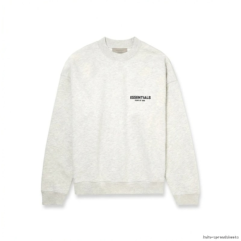 ESSENTIALS minimalist light gray sweatshirt